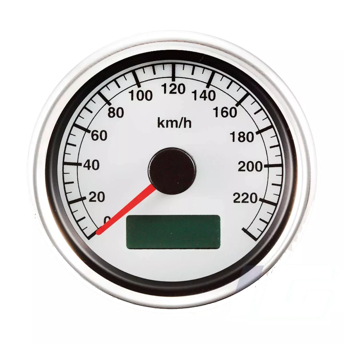 White Face Universal Aftermarket Gauge - Electronic Speedometer For Motorcycle